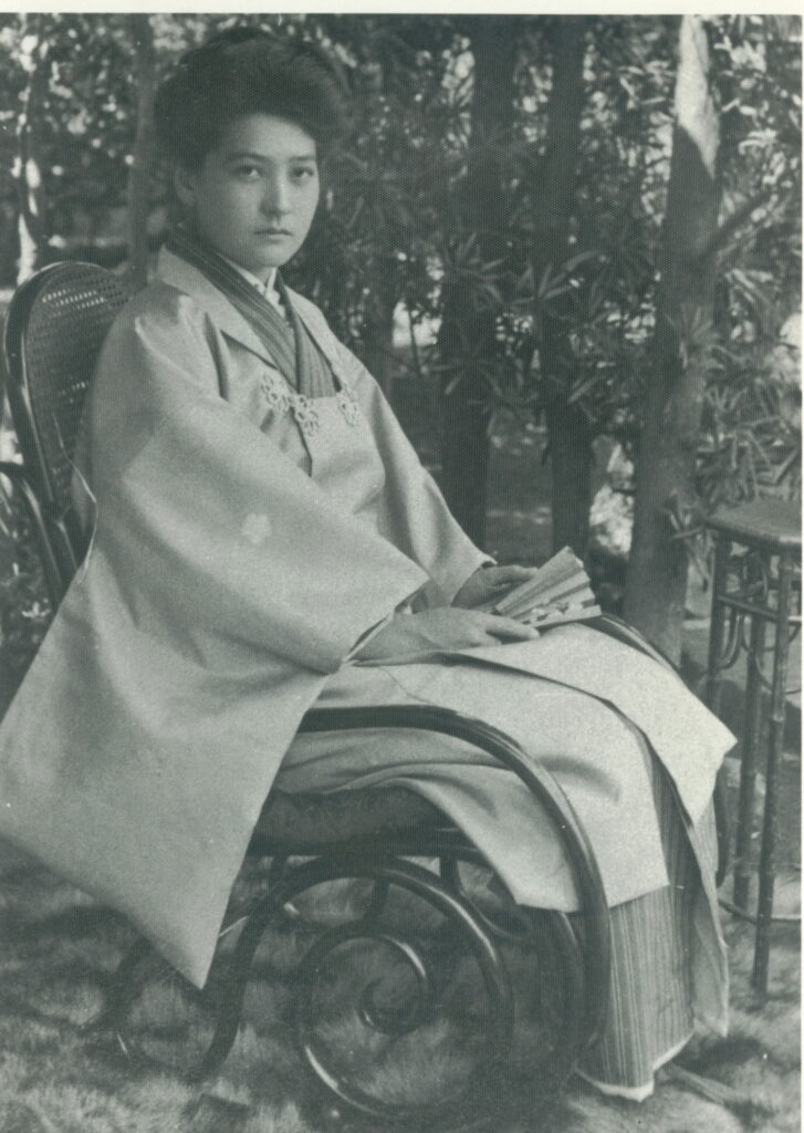 Picture of great aunt Lisa in Chekhov’s garden